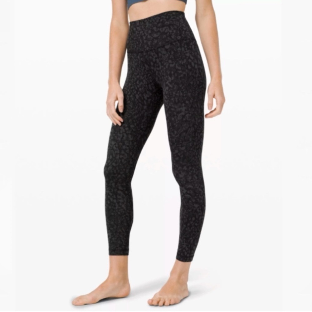Lululemon Align High Rise Pant 25" Wild Thing Camo Deep Coal Multi